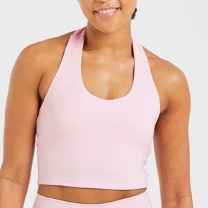 AYBL STAPLE HALTERNECK CROP TOP PASTEL PINK - M